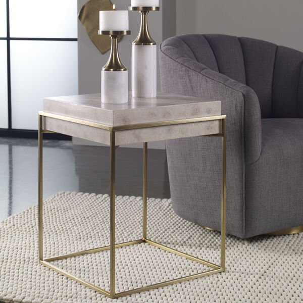 Inda Ivory Accent Table, image 2