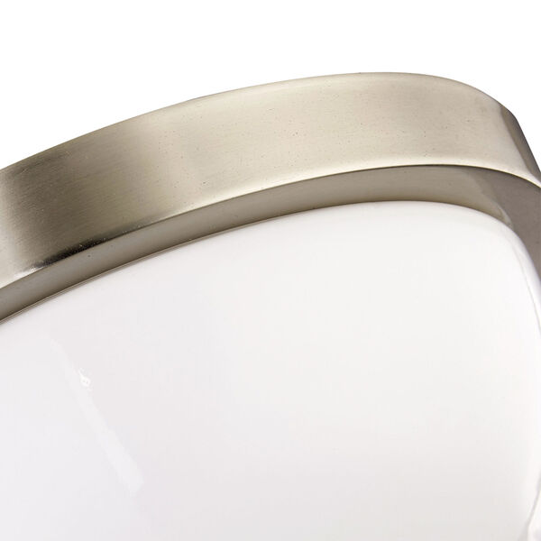 Nicollet Satin Nickel 8-Inch LED Flush Mount  with White Opal Glass, image 5