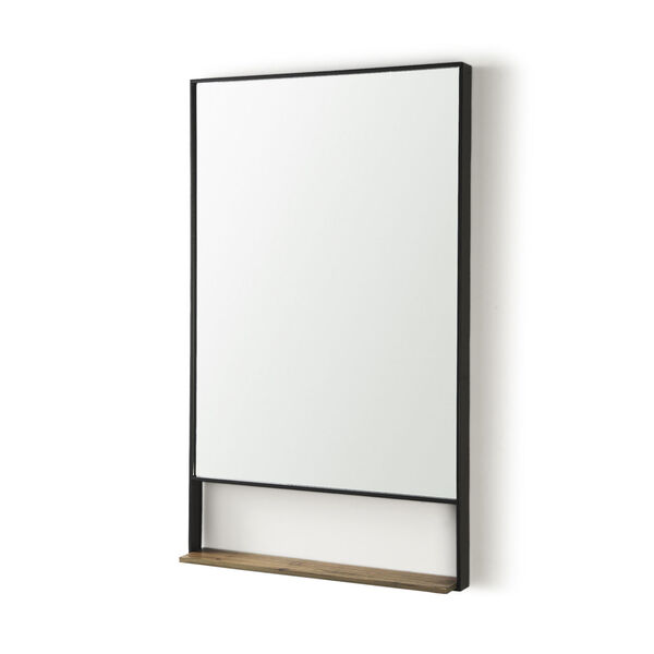 Cora Black and Brown 24-Inch x 40-Inch Rectangular Wall Mirror, image 1