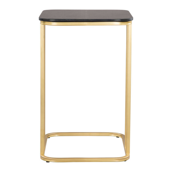 Alma Black and Gold C-Side Marble Table, image 5