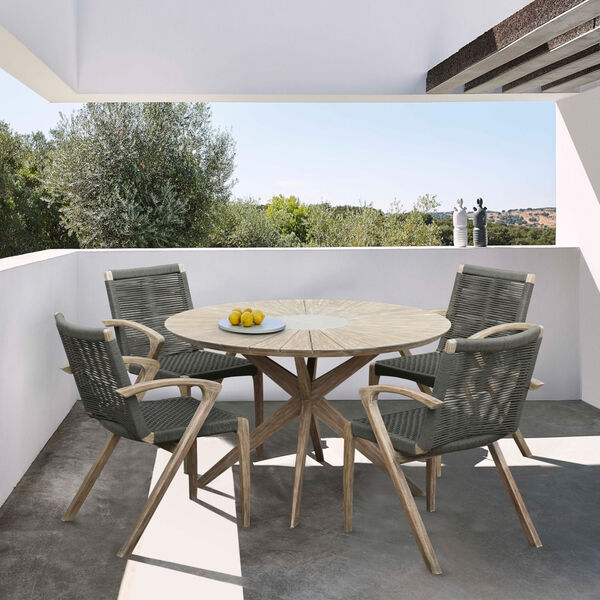 Oasis Light Eucalyptus Outdoor Dining Table, image 6