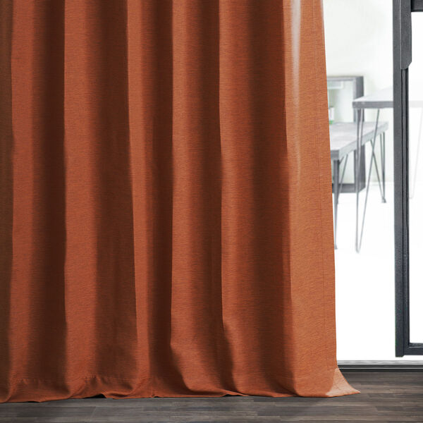 Persimmon Orange Blackout Single Curtain Panel 50 x 120, image 6