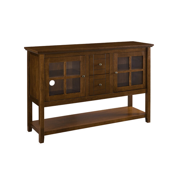 52-Inch Wood Console Table Buffet TV Stand - Walnut, image 2