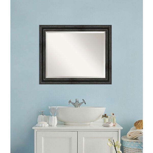 Rustic Pine Black 33-Inch Bathroom Wall Mirror, image 5
