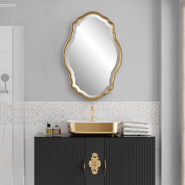 Aster Gold Framed Wall Mirror, image 1