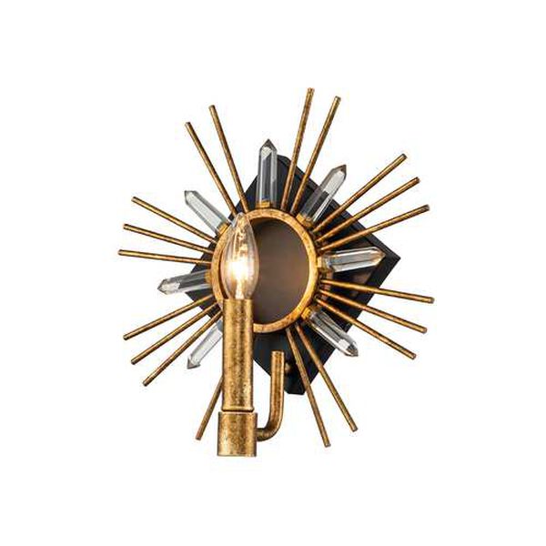 Sun King Gold Leaf One-Light Wall Sconce, image 1
