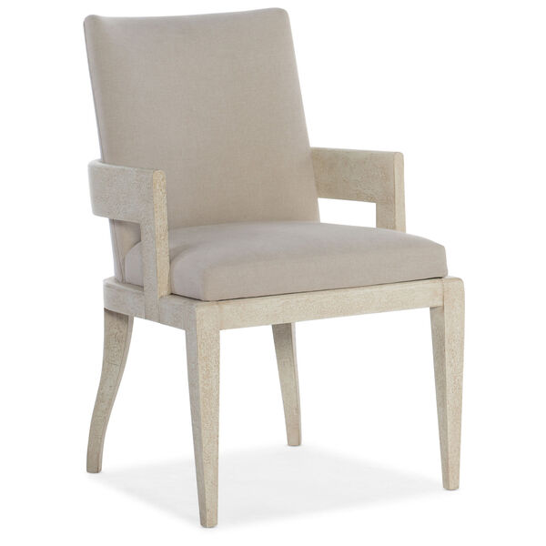 Cascade Textured Gesso Upholstered Arm Chair, image 1