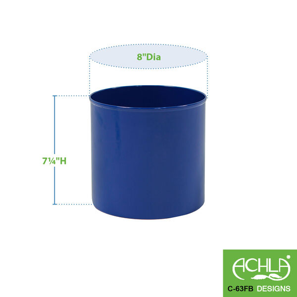 French Blue Flower Pot, image 2