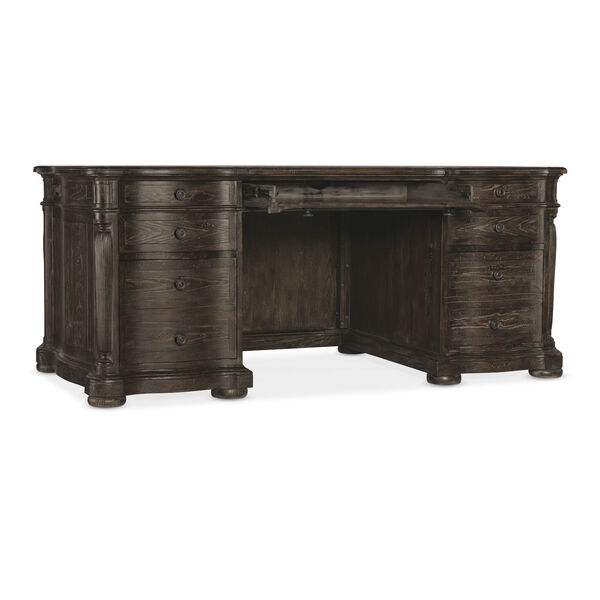 Traditions Rich Brown Executive Desk, image 4