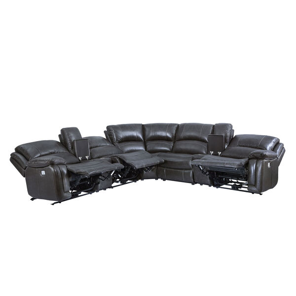 Denver Charcoal Seven-Piece Power Reclining Sectional, image 4