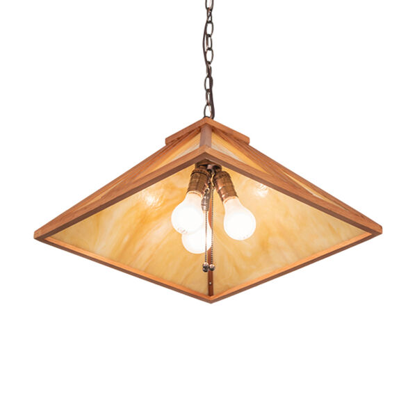 Forestwood Bronze and Beige Three-Light Pendant, image 6