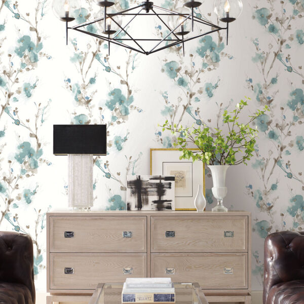 Simply Candice Teal Charm Peel and Stick Wallpaper, image 4