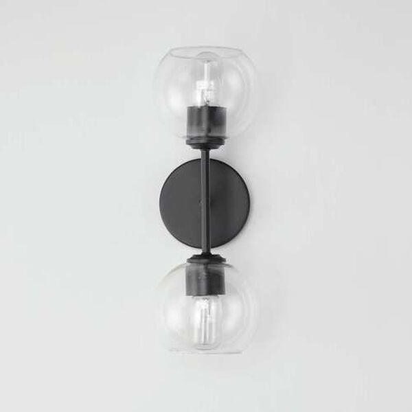 Knox Black Two-Light Wall Sconce, image 2