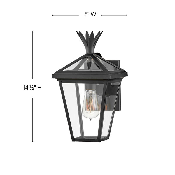 Palma Black One-Light Outdoor Wall Mount, image 2