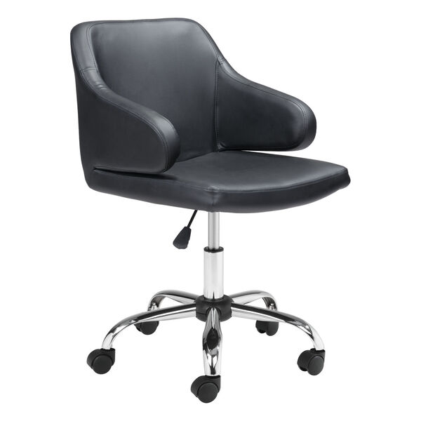 Designer Black and Silver Office Chair, image 1