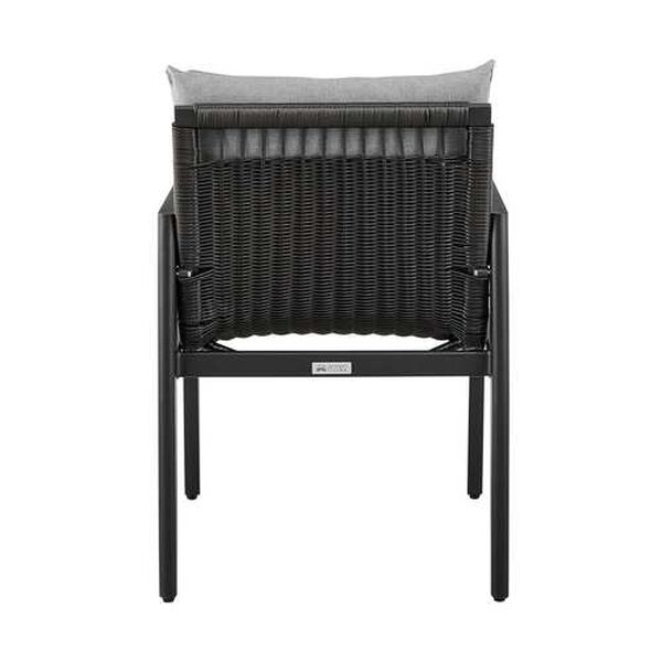 Grand Black Outdoor Dining Arm Chair, image 6