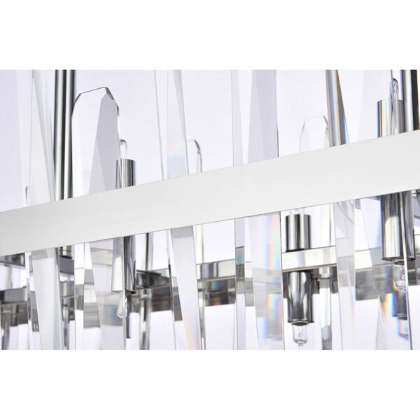 Serena Chrome and Clear 36-Inch Rectangle Chandelier, image 4