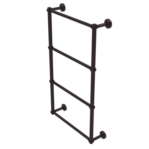Waverly Place Antique Bronze 36-Inch Four-Tier Ladder Towel Bar with Twisted Detail, image 1