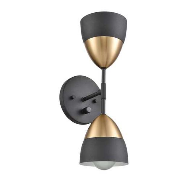 Milla Charcoal Black Two-Light Wall Sconce, image 2