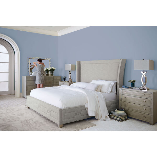 Criteria Heather Gray Wood and Fabric 74-Inch Bed, image 4