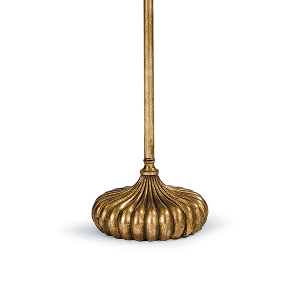 New South Antique Gold Leaf Two-Light Floor Lamp, image 3
