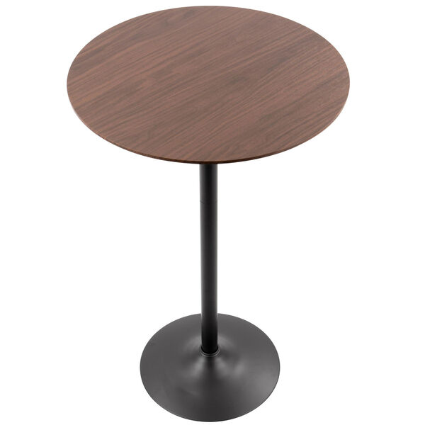 Pebble Black and Walnut Round End Table, image 2