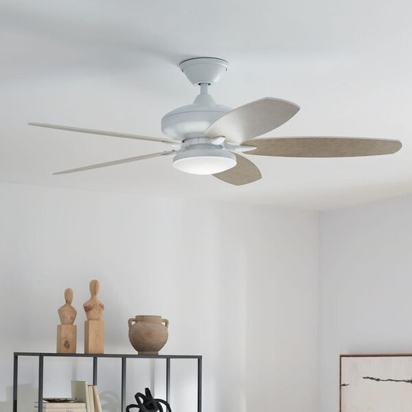 Renew Designer Matte White 52-Inch LED Ceiling Fan, image 6