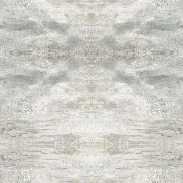 Impressionist Gray Serene Jewel Wallpaper - SAMPLE SWATCH ONLY, image 1