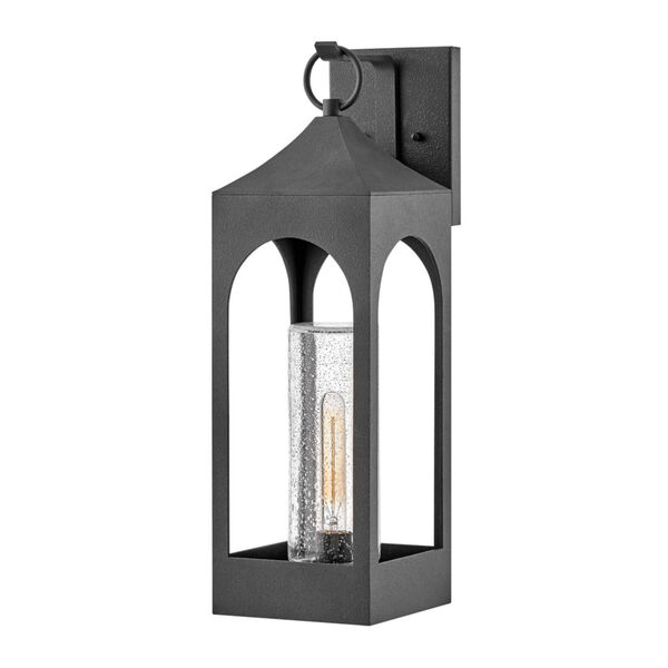 Amina Distressed Zinc One-Light 8-Inch Outdoor Wall Mount, image 1