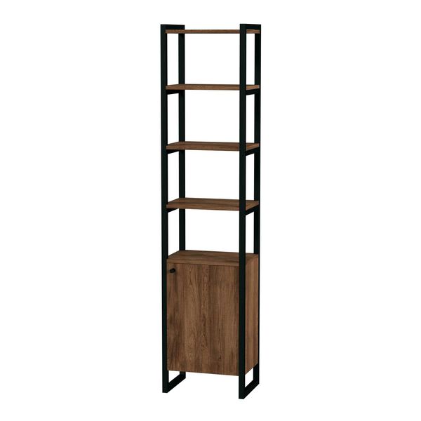Drake Brown 73-Inch Bookcase with Storage, image 1