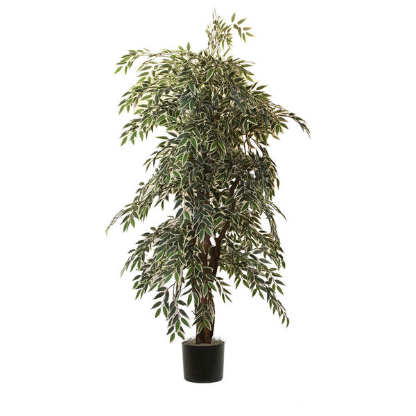 Green and White 6 Foot Executive Variegated Smilax Tree, image 1