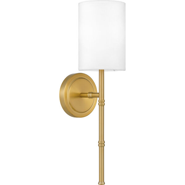 Monica Aged Brass and White One-Light Wall Sconce, image 3