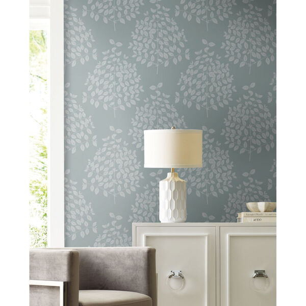 Candice Olson Modern Nature 2nd Edition Gray and Blue Tender Wallpaper, image 1