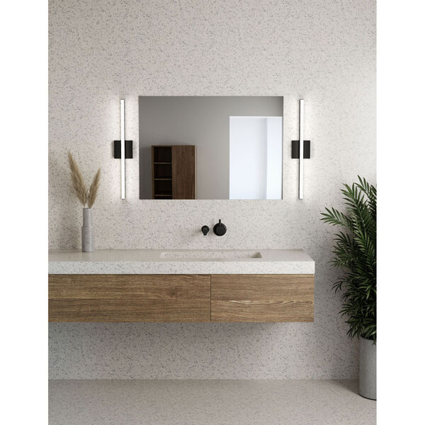 Stix Satin Black 25-Inch LED Bath Bar, image 3