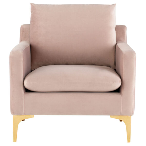 Anders Blush and Gold Occasional Chair, image 2