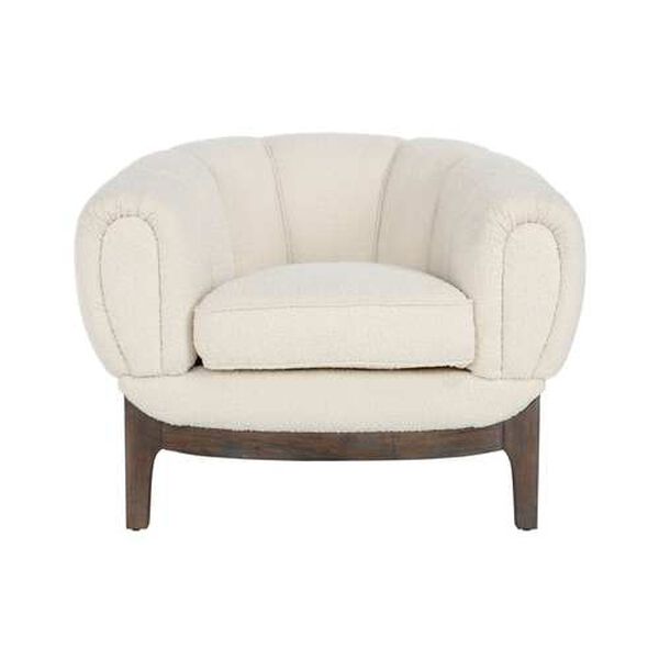 Torrey Ivory and Brown Accent Chair, image 1