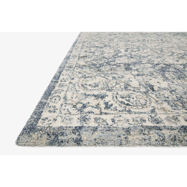 Theory Ivory and Blue Runner: 2 Ft. 7 In. x 13 Ft., image 2
