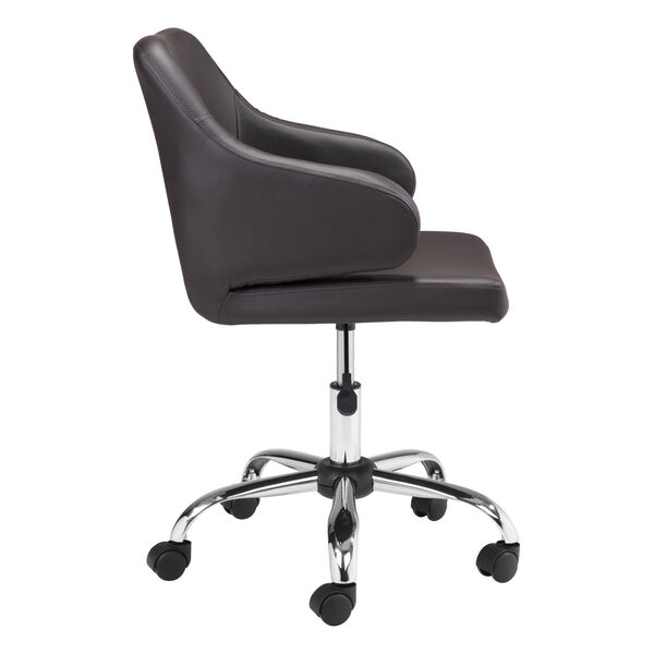 Designer Brown and Silver Office Chair, image 3