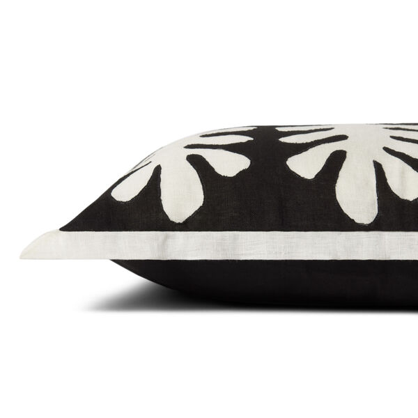 Black and White 16 In. x 26 In. Throw Pillow, image 2