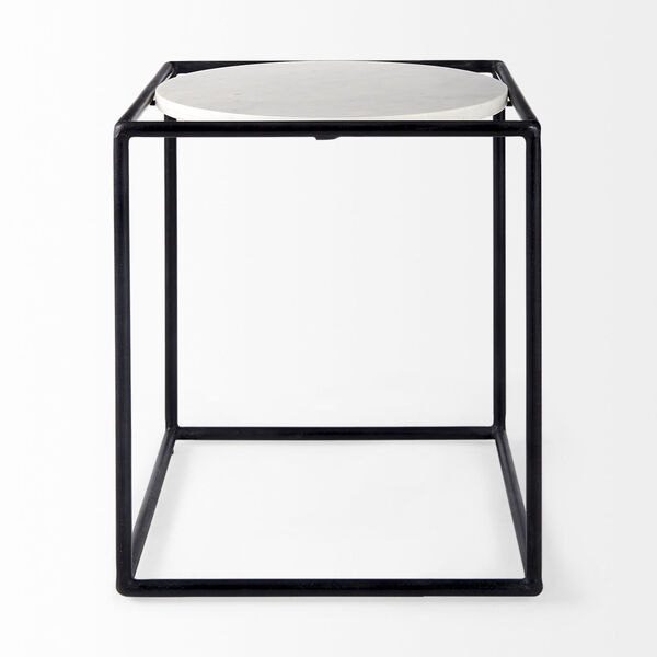 Austen White and Black Side Table, image 2