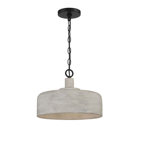 Claire Weathered Gray and Black One-Light Pendant, image 1