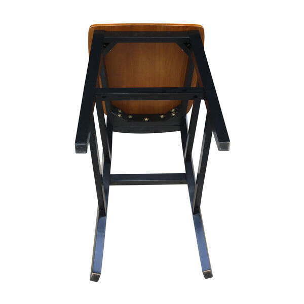 Black and Cherry 30-Inch San Remo Bar Height Stool, image 5