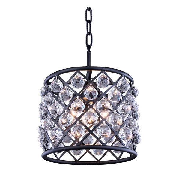 Madison Mocha Brown Four-Light Pendant with Royal Cut Clear Crystals, image 1