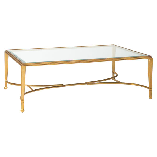 Metal Designs Gold 54-Inch Sangiovese Rectangular Cocktail Table, image 1
