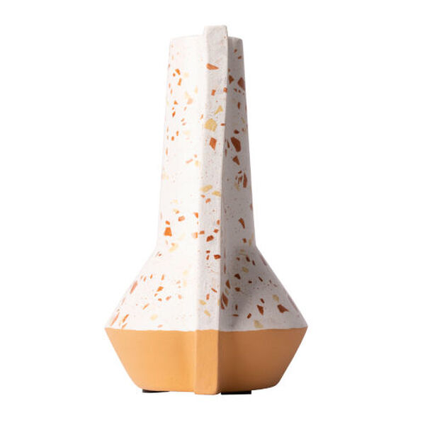 Urbino White Terrazzo Terracotta Nine-Inch Ceramic Vase, image 3