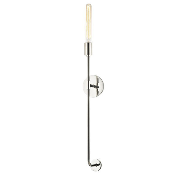 Dylan Polished Nickel 1-Light Five-Inch Wall Sconce, image 1