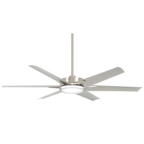 Deco Brushed Nickel 65-Inch LED Outdoor Ceiling Fan, image 1