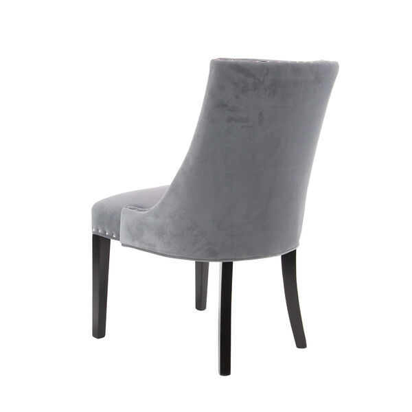 Gray Fabric and Wood Dining Chair, image 4