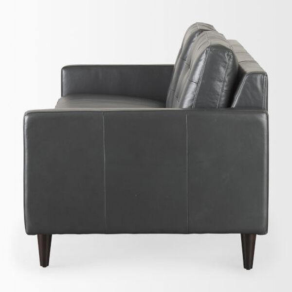 Olaf Gray Leather Sofa, image 3