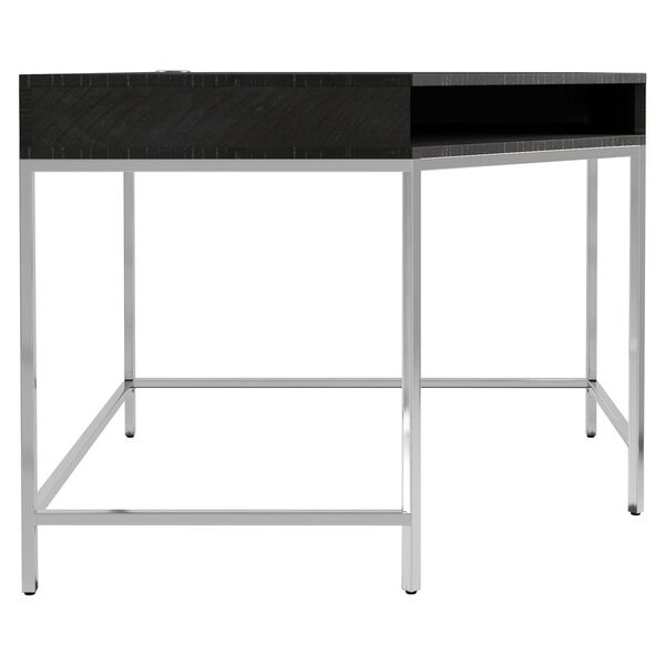 Coleman Cinder and Polished Stainless Steel 38-Inch Desk, image 1
